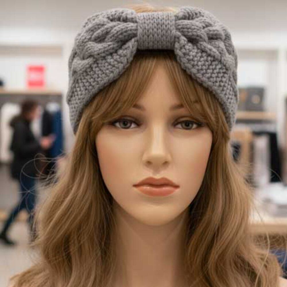 Bluish Grey Ladies Knot Winter Headband - Brand New